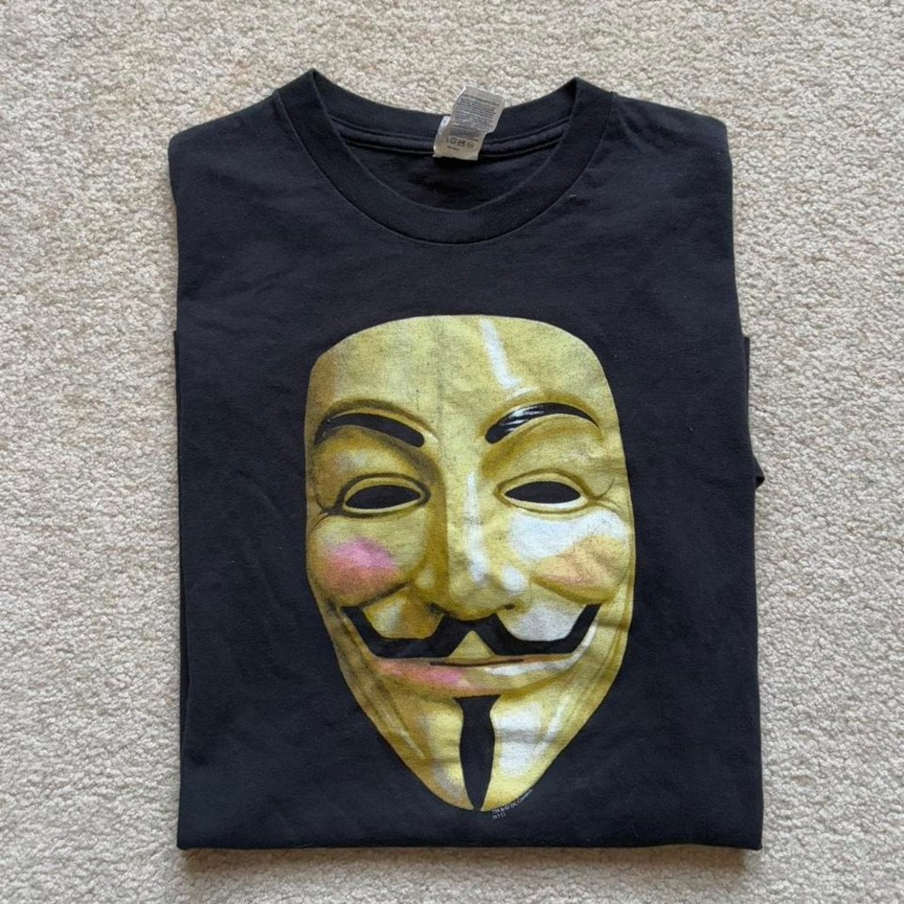 V for Vendetta Comic Movie Promo T-Shirt 2011 DC Comics Medium Skater Punk Style